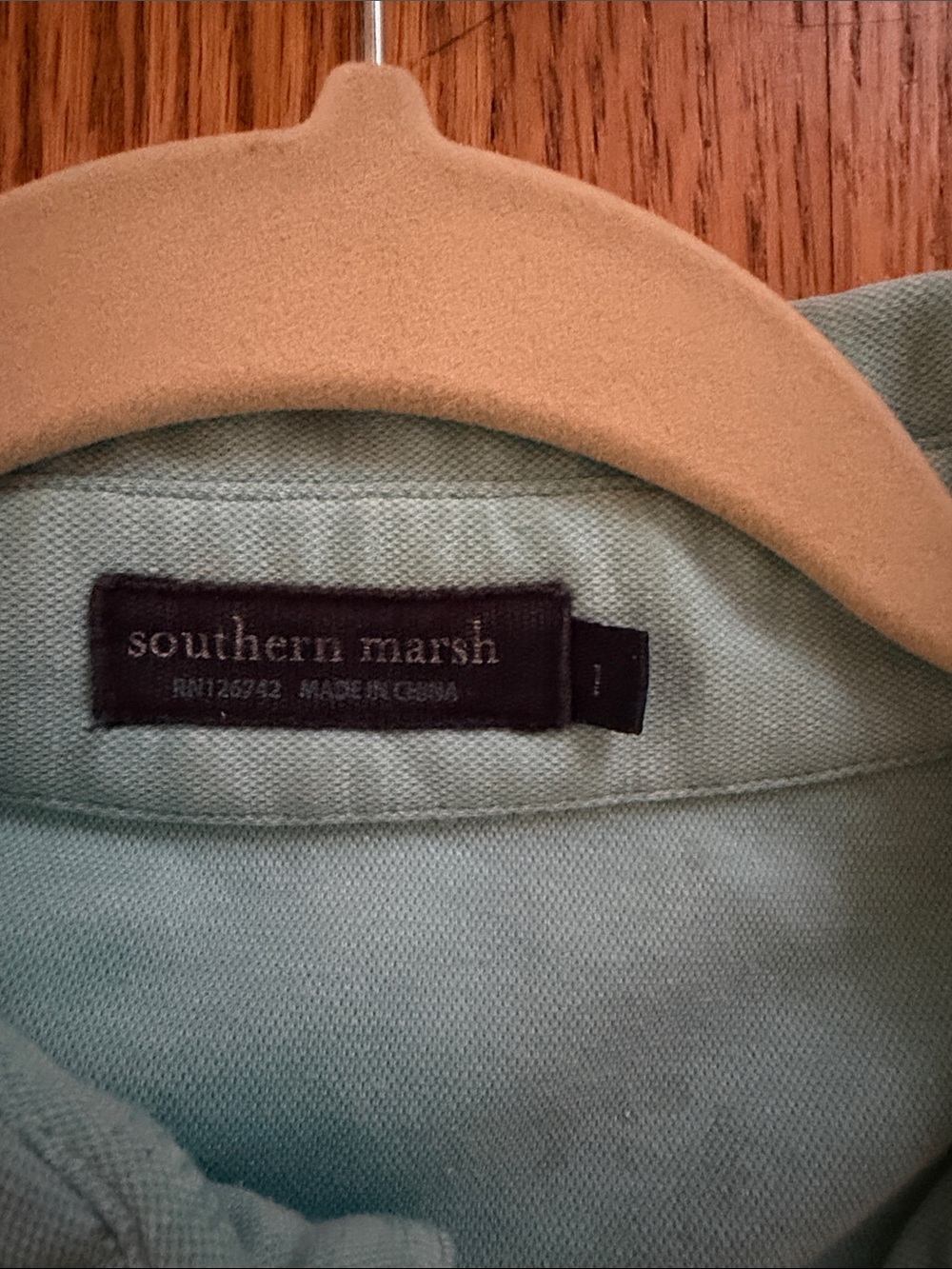 Southern Marsh Turquoise aqua Blue Men's Polo with Chest Pocket size large golf - Picture 3 of 6